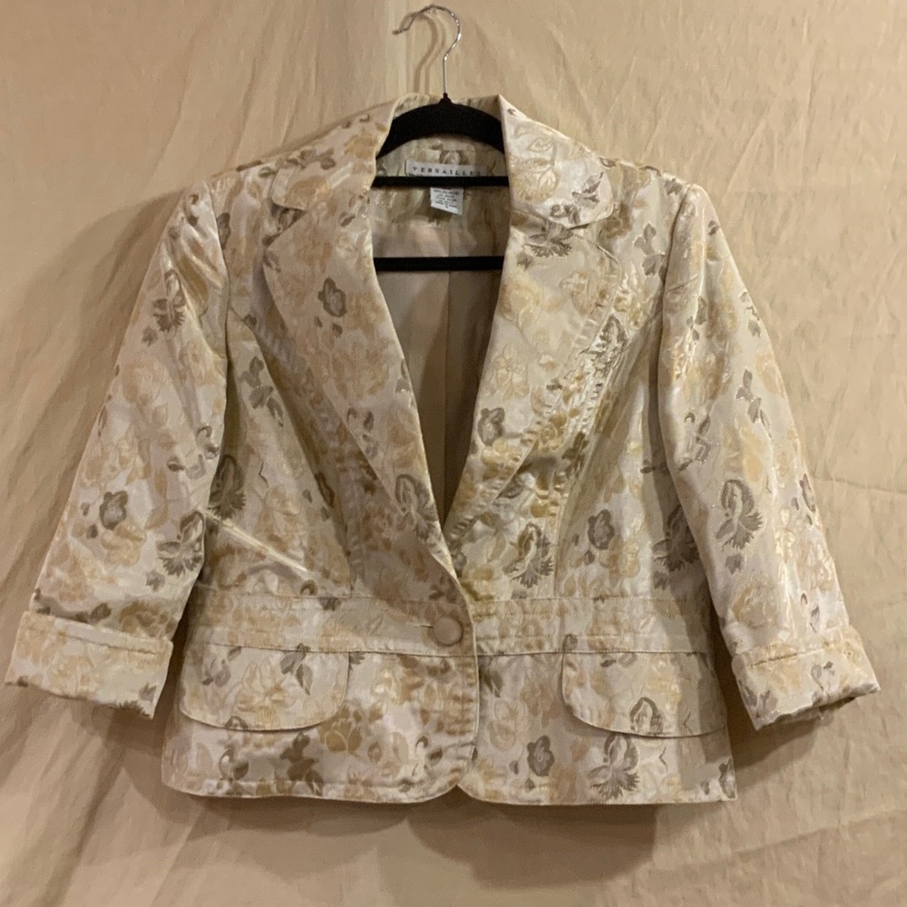 Vintage Versailles Floral Tapestry Embroidered Jacket